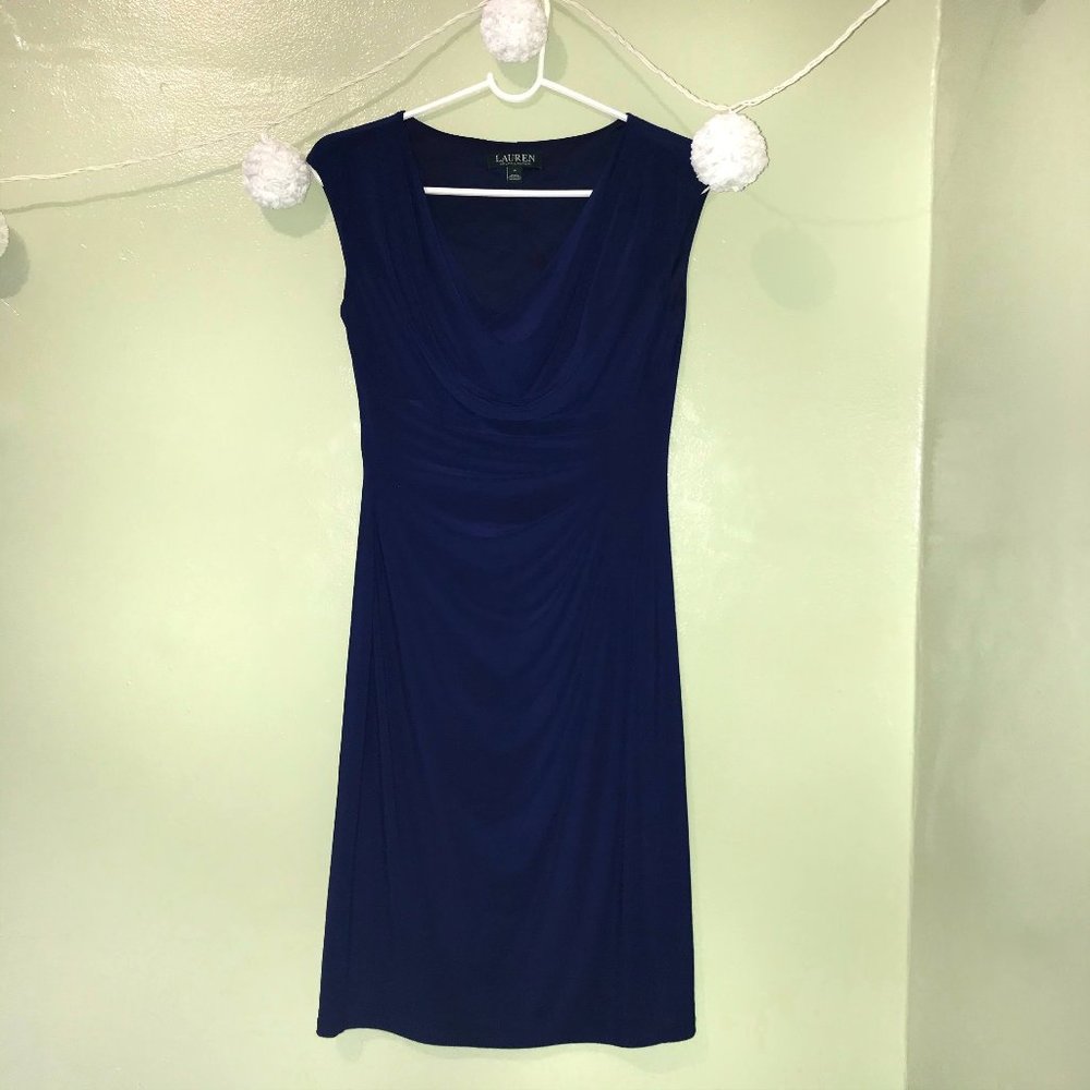 LAUREN RALPH LAUREN navy blue dress